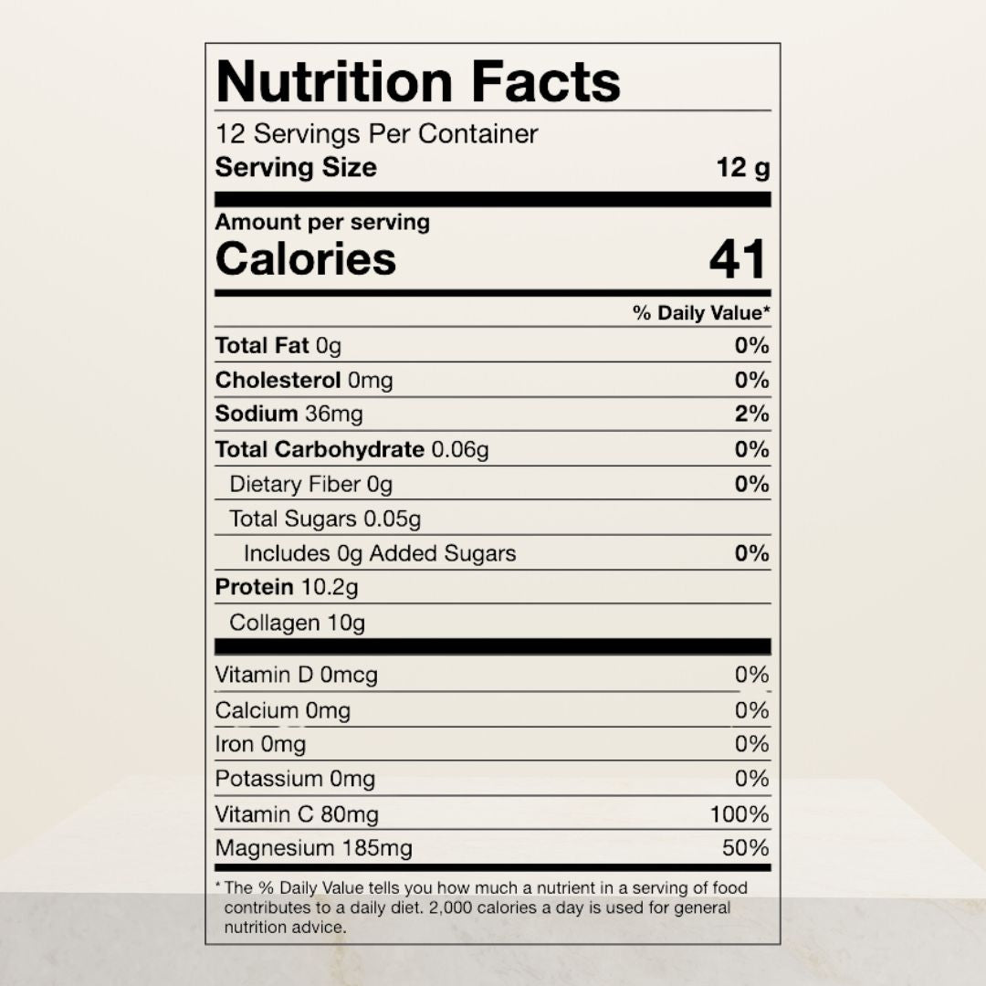 Collageen + Magnesium, voor mooie huid | 150g | Kan de zichtbaarheid van lijntjes en rimpels verminderen.
