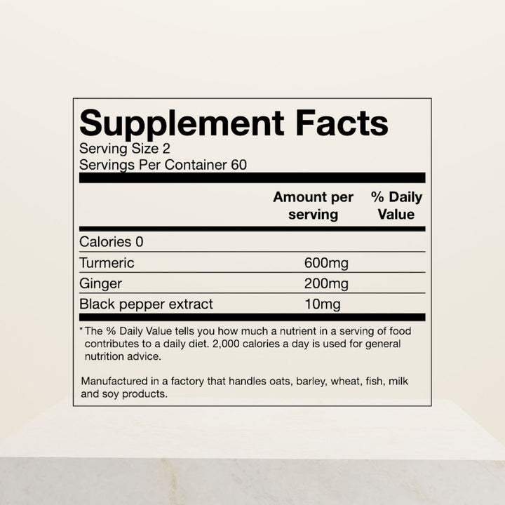 Organic Ginger & Turmeric  | 60 Capsules